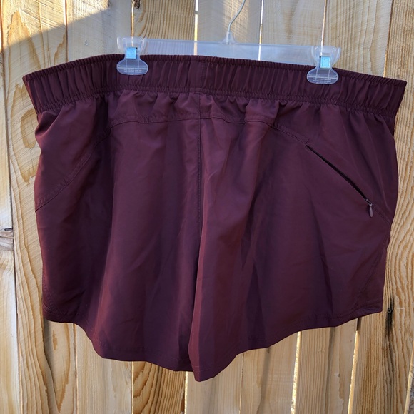 Athletic Works Core Women Running Shorts Deep Chianti Side Pockets Size XXL(20) - Picture 2 of 14